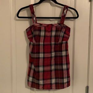 NWT American Outfitters Red/Black Plaid Tank Top
